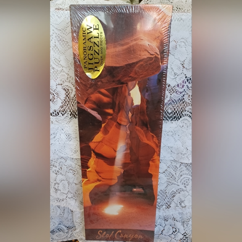 NEW SEALED IMPACT PANORAMIC JIGSAW PUZZLE SLOT CANYON 61199 11.5" X 35.5"